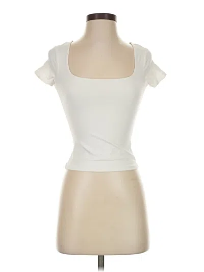 Pre-owned Ultra Flirt Short Sleeve Turtleneck In White
