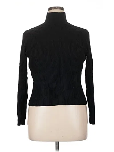 Pre-owned Ultra Flirt Turtleneck Sweater In Black