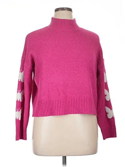 Pre-owned Ultra Flirt Turtleneck Sweater In Pink