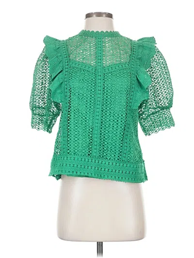 Pre-owned Ultra Pink 3/4 Sleeve Blouse In Green
