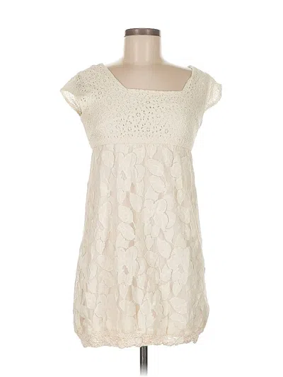 Pre-owned Ultra Pink Casual Dress In White