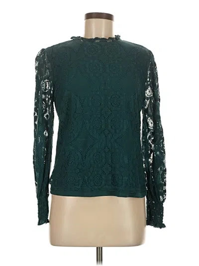 Pre-owned Ultra Pink Long Sleeve Blouse In Teal