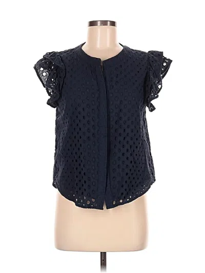 Pre-owned Ultra Pink Short Sleeve Blouse In Black