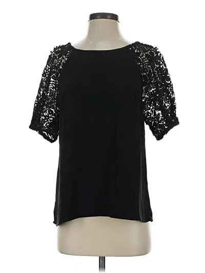 Pre-owned Ultra Pink Short Sleeve Blouse In Black