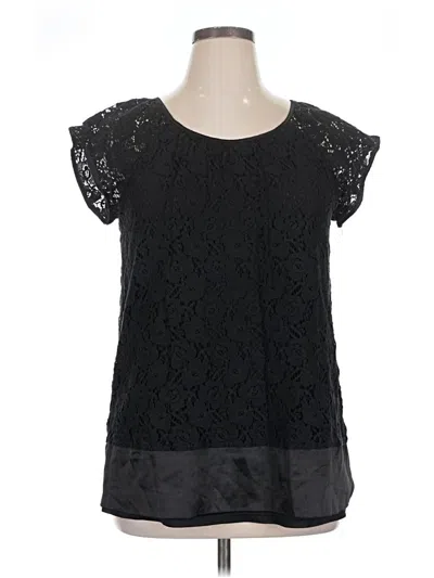Pre-owned Ultra Pink Short Sleeve Blouse In Black