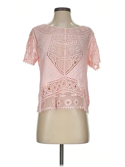 Pre-owned Ultra Pink Short Sleeve Blouse In Pink