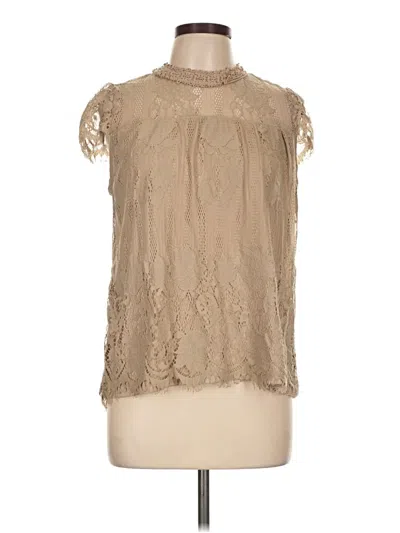 Pre-owned Ultra Pink Sleeveless Blouse In Tan