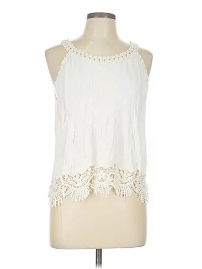 Pre-owned Ultra Pink Sleeveless Blouse In White