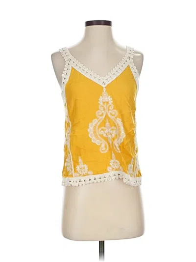 Pre-owned Ultra Pink Sleeveless Blouse In Yellow