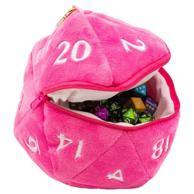 Ultra Pro D20 Plush Dice Bag, Pink