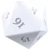 Ultra Pro D20 Vivid Heavy Metal Dice Set White - Pack Of 2