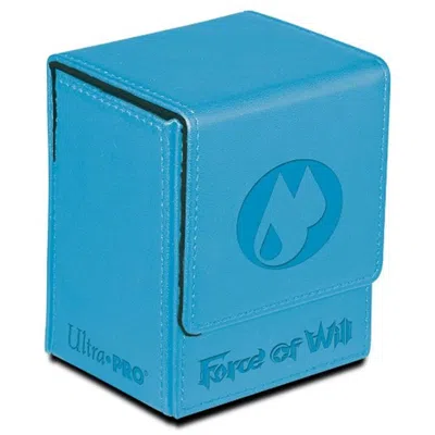 Ultra Pro Deck Box-force Of Will Water Magic Stone Flip, Blue