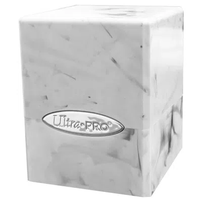 Ultra Pro Deck Box Satin Cube Marble Card Game Black & White