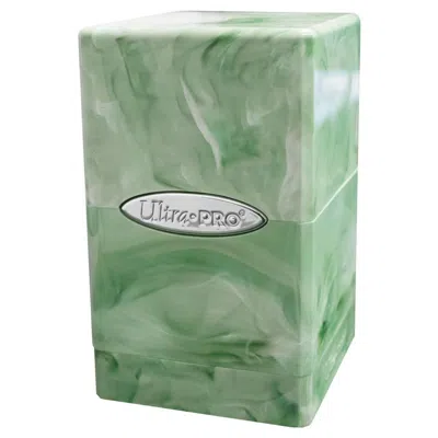 Ultra Pro Satin Tower Marble Deck Box Lime Green & White