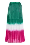 Ultràchic Gonna Lunga Tie Dye In Multicolore