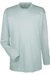 Ultraclub Cool & Dry Sport Long Sleeve Performance Interlock T-shirt In Blue