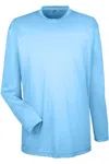 Ultraclub Cool & Dry Sport Long Sleeve Performance Interlock T-shirt In Multi