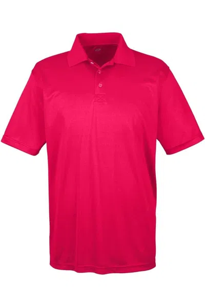 Ultraclub Cool & Dry Sport Performance Interlock Polo In Pink
