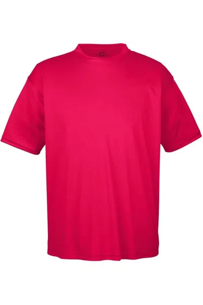 Ultraclub Cool & Dry Sport Performance Interlock T-shirt In Pink