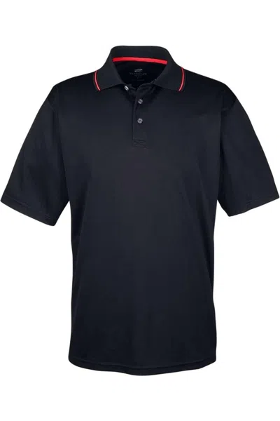 Ultraclub Cool & Dry Sport Two-tone Polo In Black