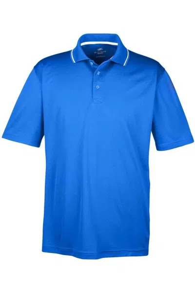 Ultraclub Cool & Dry Sport Two-tone Polo In Blue