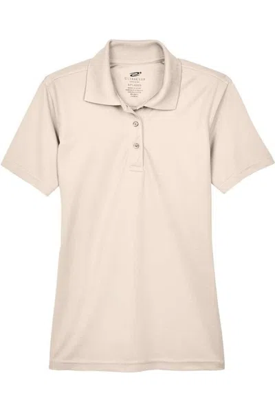 Ultraclub Women's Cool & Dry Mesh Piqupolo In Beige