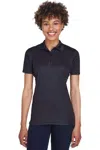 Ultraclub Women's Cool & Dry Mesh Piqupolo In Black