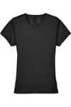 Ultraclub Women's Cool & Dry Sport Performance Interlock T-shirt In Black