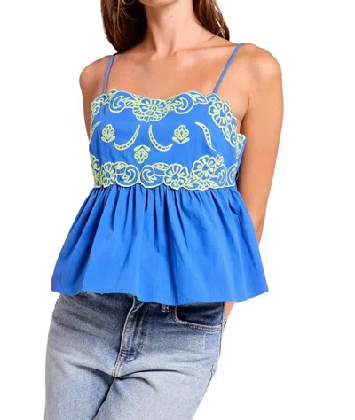 Ultramarine Louise Cami Top In Green In Blue