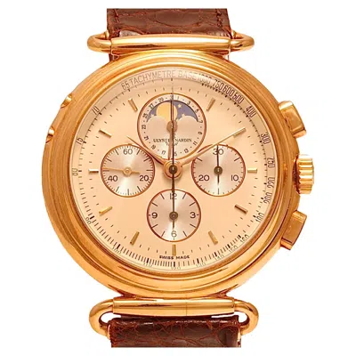 Pre-owned Ulysse Nardin 18kt Yellow Gold Moonphase With Date Limited Edition, Lemania Cal.