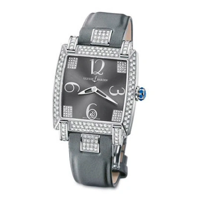 Ulysse Nardin Caprice Anthracite Grey Dial Satin Strap Automatic Ladies Watch 130-91ac-609 In Gray