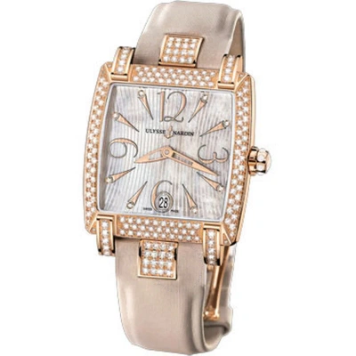 Ulysse Nardin Caprice Honey Mother Of Pearl Satin Straps Automatic Ladies Watch 136-91ac-695 In Neutral