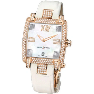 Ulysse Nardin Caprice Mother Of Pearl Dial Satin Strap Automatic Ladies Watch 136-91fc-301 In Neutral