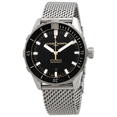 Ulysse Nardin Diver Automatic Black Dial Men's Watch 8163-175-7mil/92 In Metallic