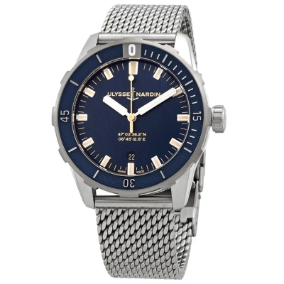 Ulysse Nardin Diver Automatic Blue Dial Men's Watch 8163-175-7mil/93 In Metallic