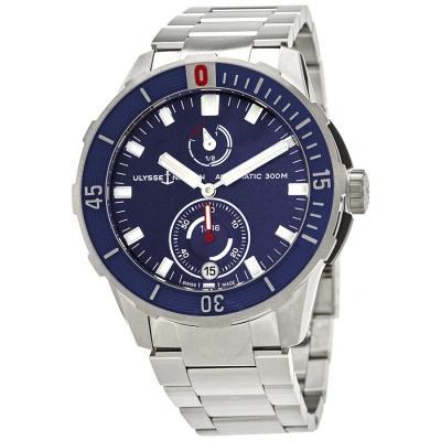 Ulysse Nardin Diver Chronometer Automatic Blue Dial Men's Watch 1183-170-7m/93 In Metallic