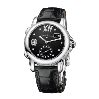 Ulysse Nardin Dual Time Black Dial Diamond Automatic Ladies Watch 3343-222-30-02