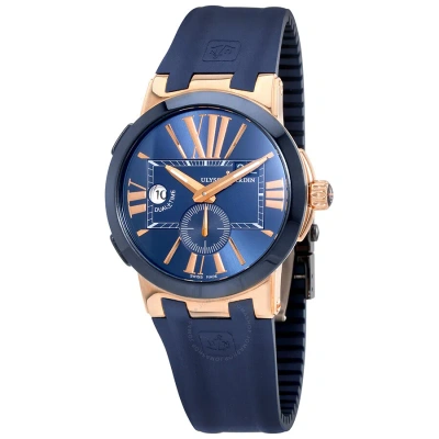 Ulysse Nardin Executive Dual Time Automatic Blue Dial Men's Watch 246-00-3/43 In Multi