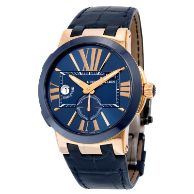 Ulysse Nardin Executive Dual Time Automatic Men's Watch 246-00-5-43 In Blue