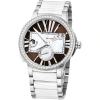 ULYSSE NARDIN ULYSSE NARDIN EXECUTIVE DUAL TIME LADY BROWN DIAL STAINLESS STEEL AND CERAMIC STRAP AUTOMATIC LADIES