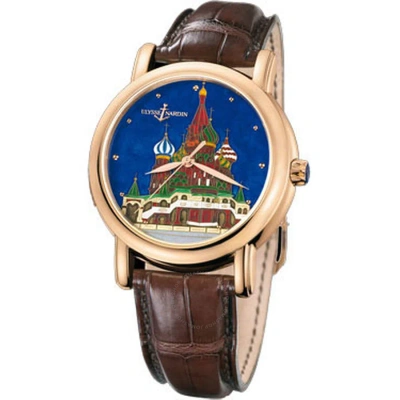 Ulysse Nardin Kremlin Genuine Enamel Cloisonne Leather Automatic Men's Watch 136-11-krem In Gold