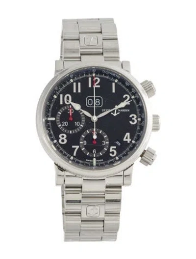 Pre-owned Ulysse Nardin Marine Annual Chronograph Watch, 40mm In Multi