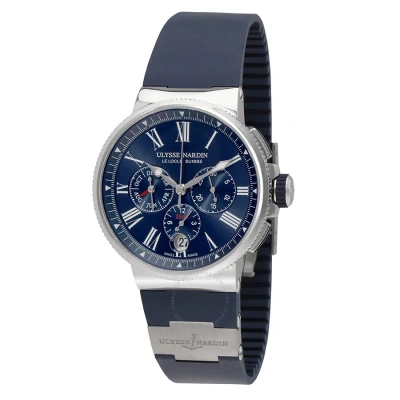 Ulysse Nardin Marine Chronograph Automatic Men's Watch 1533-150-3/43 In Blue