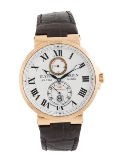 Pre-owned Ulysse Nardin Marine Chronometer Anniversary 160 Watch In Multicolor