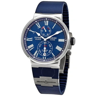Ulysse Nardin Marine Chronometer Annual Calander Automatic Blue Dial Men's Watch 1133-210-3/e3