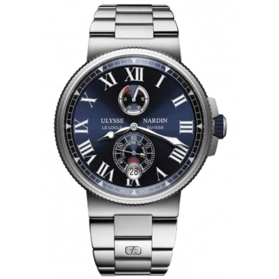 Ulysse Nardin Marine Chronometer Automatic Blue Dial Men's Watch 1183-122-7m/43 In Metallic