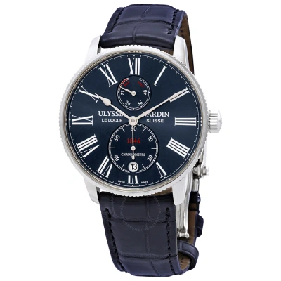 Ulysse Nardin Marine Chronometer Torpilleur Automatic Men's Watch 1183-310/43 In Blue