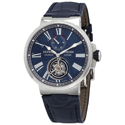 Ulysse Nardin Marine Tourbillon Automatic Men's Watch 1283-181/e3 In Blue