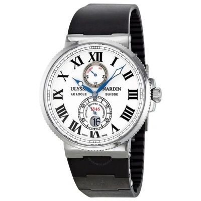 Ulysse Nardin Maxi Marine Chronometer White Dial Men's Watch 263-67-3-40 In Metallic