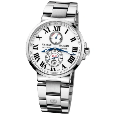 Ulysse Nardin Maxi Marine Chronometer White Dial Stainless Steel Automatic Men's Watch 263-67-7m-40 In Metallic